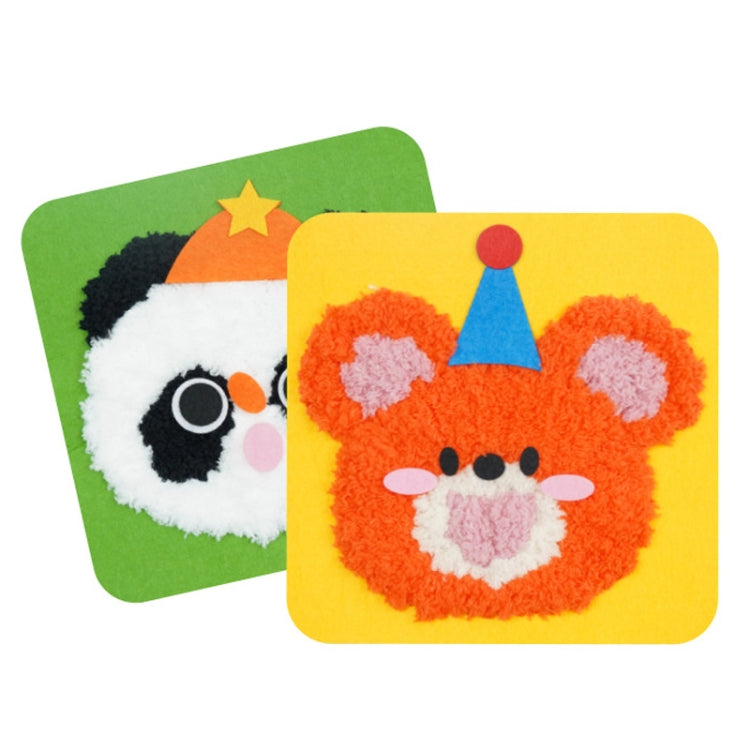 Montessori DIY Embroidery Board Kindergarten Children Cartoon Wool Stitching Material Kit