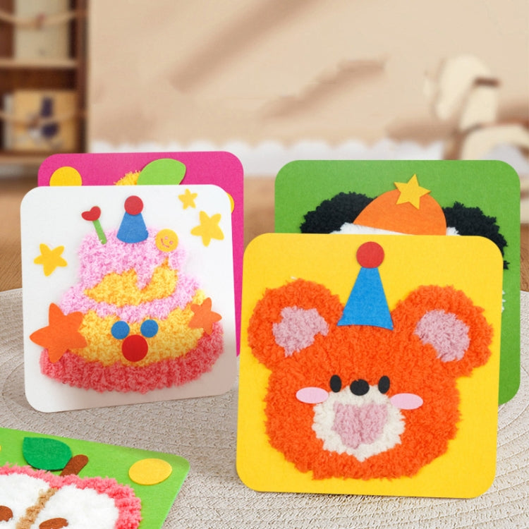 Montessori DIY Embroidery Board Kindergarten Children Cartoon Wool Stitching Material Kit