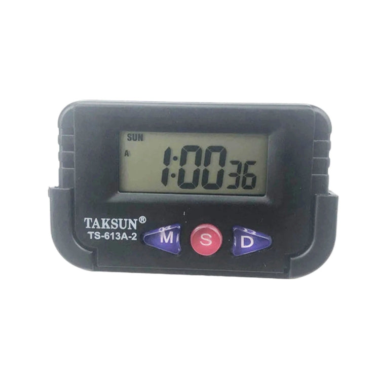 TAKSUN TS-613A-2 LED Display Electronic Car Clock Double-sided Glue Car Clock