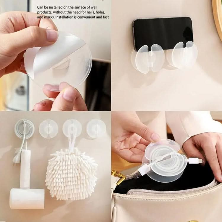 Multi-functional Data Cable Organizer Hole-free Plug Fixer Small Objects Hanger