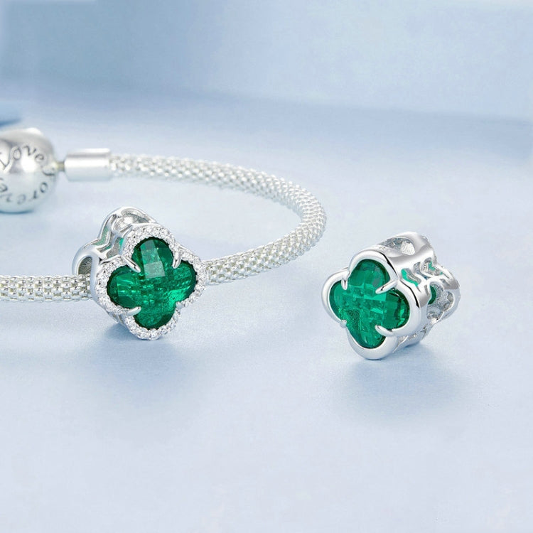 S925 Sterling Silver Lucky Four-leaf Clover DIY Beads