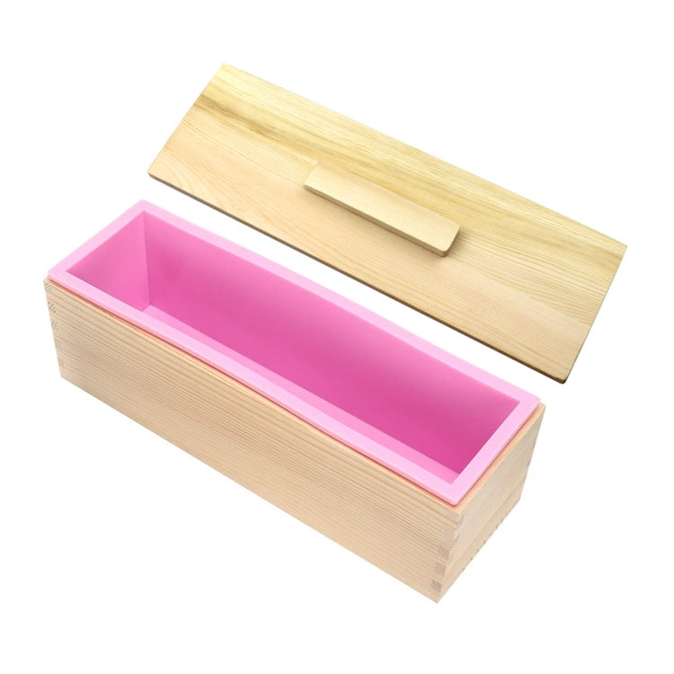 1200ml DIY Handmade Soap Mold Rectangular Wooden Box Cold Soap Mold