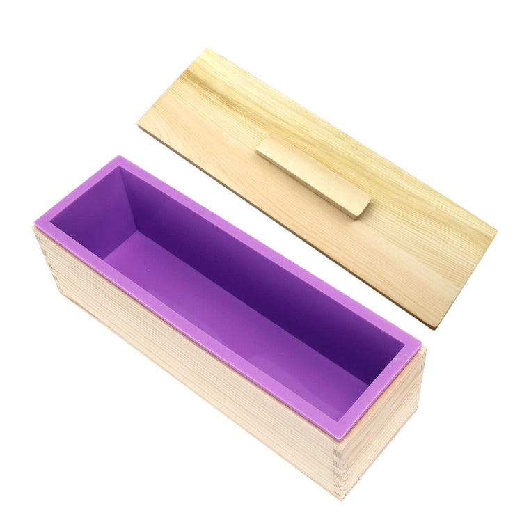 1200ml DIY Handmade Soap Mold Rectangular Wooden Box Cold Soap Mold