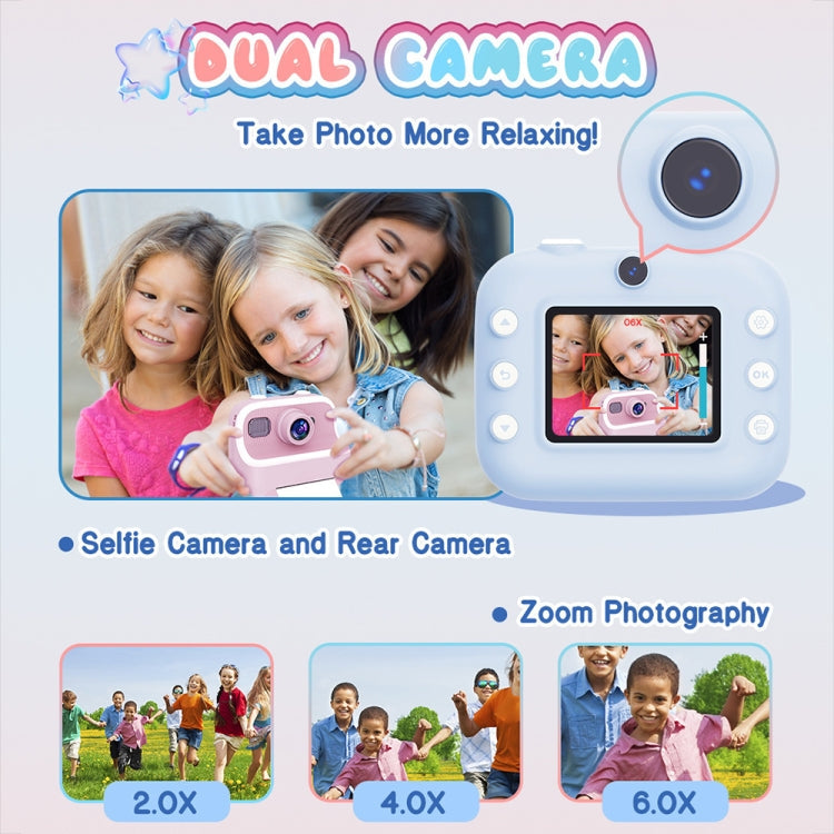 M8 2.4-Inch 1080P HD 2400W Pixel Dual-Camera Children Thermal Printing Camera