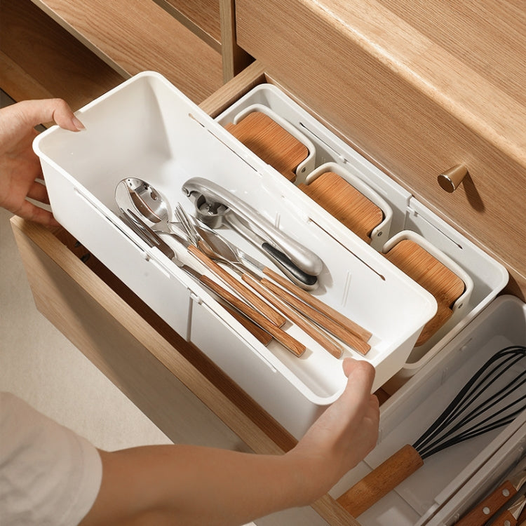 Drawer Fixed Retractable Storage Box With Divider Tableware Organizer