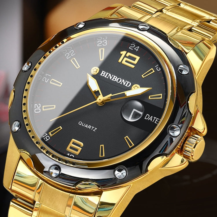 BINBOND B9696 Outdoor Calendar Luminous Waterproof Quartz Watch