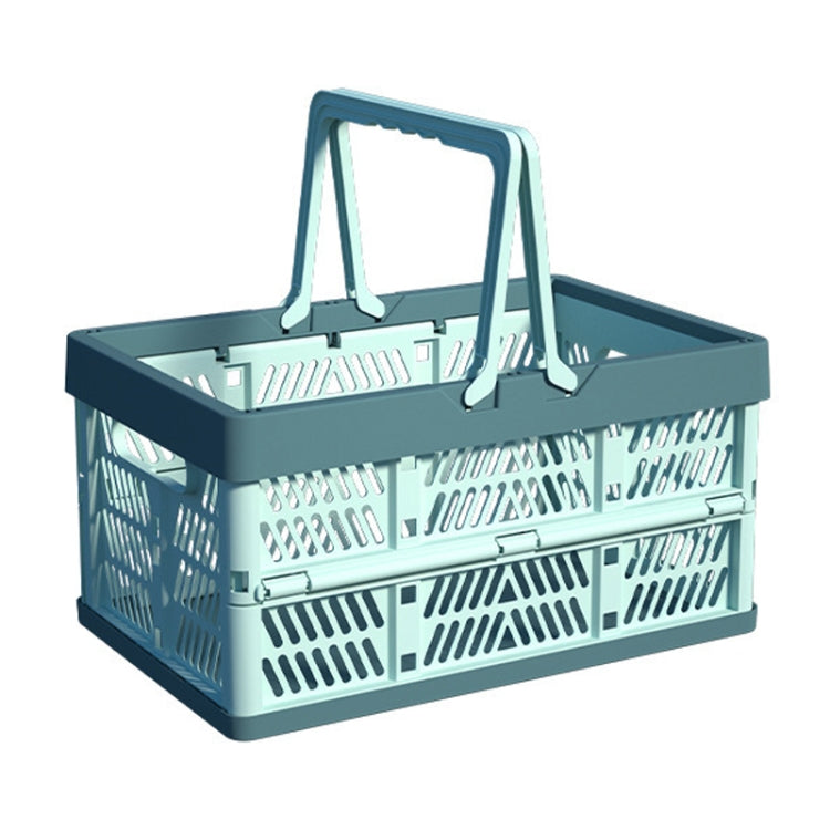 Plastic Folding Storage Basket Shopping Basket Camping Storage Box With Handle My Store