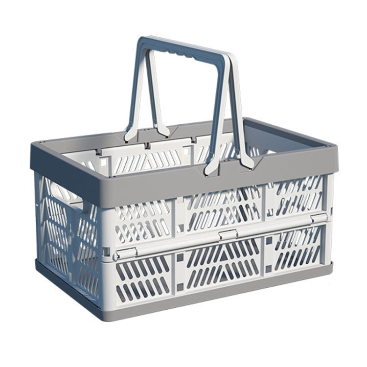 Plastic Folding Storage Basket Shopping Basket Camping Storage Box With Handle My Store