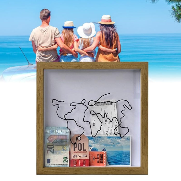 Travel Shadow Box Frame with Slot for Keepsakes,Money,Ticket My Store