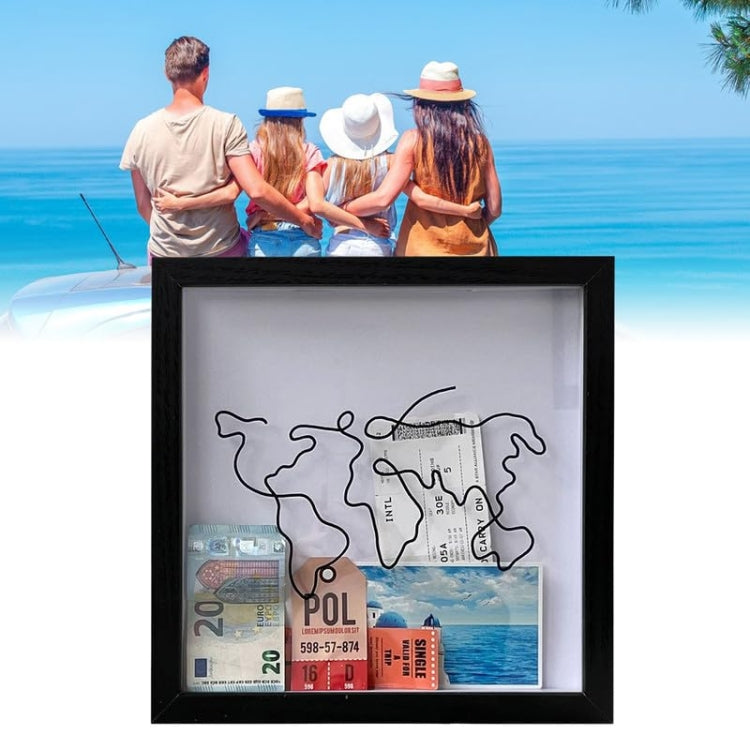 Travel Shadow Box Frame with Slot for Keepsakes,Money,Ticket My Store