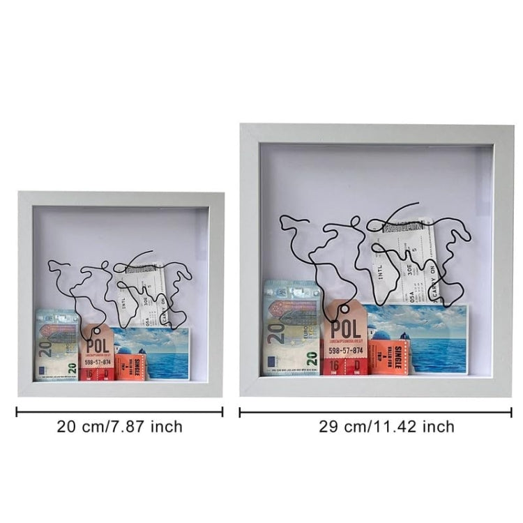 Travel Shadow Box Frame with Slot for Keepsakes,Money,Ticket