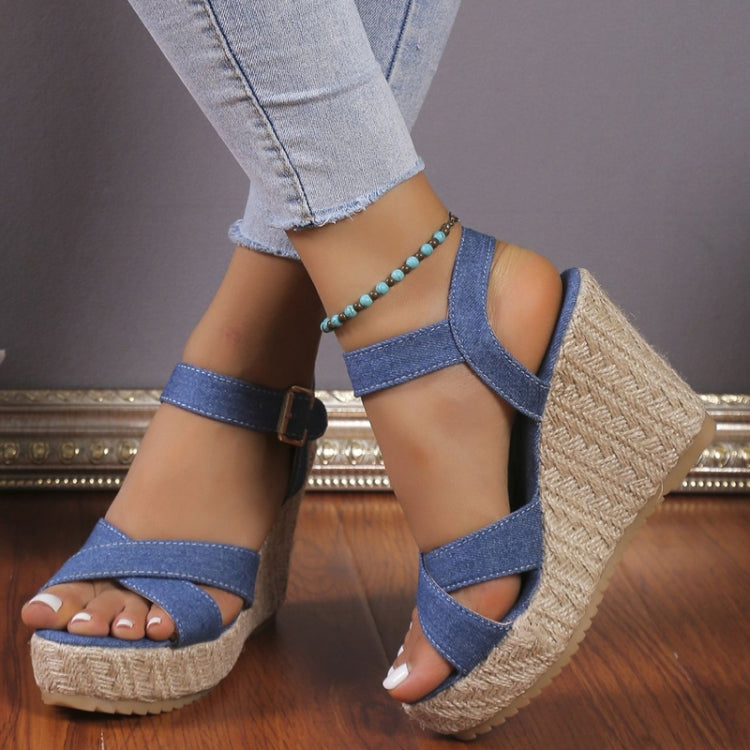 Slope Heel Summer Women Sandals Thick Bottom Straw High Heels Sandals My Store