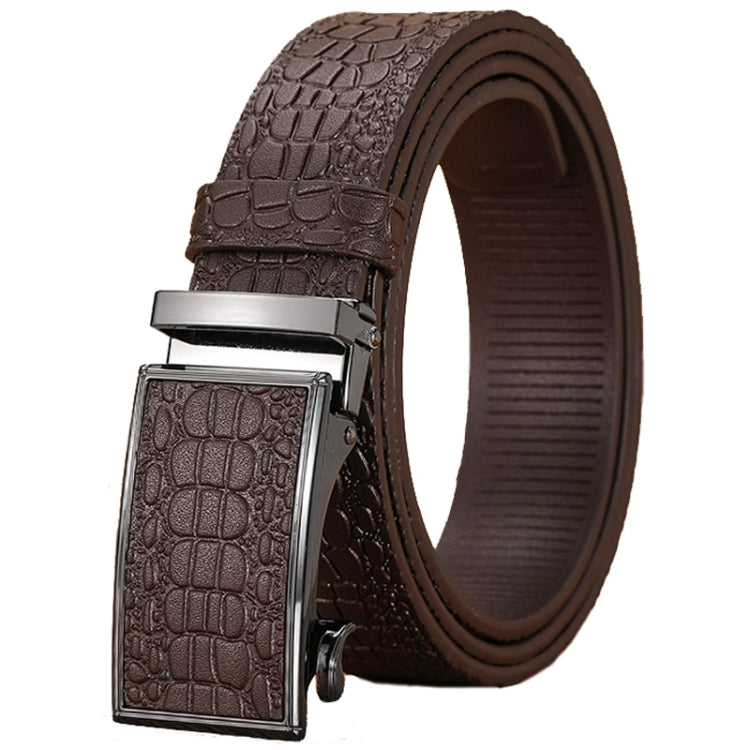 Crocodile Pattern Leather Men Business Belt Without Buckle My Store