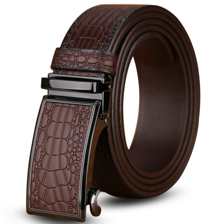 Crocodile Pattern Leather Men Business Belt Without Buckle My Store