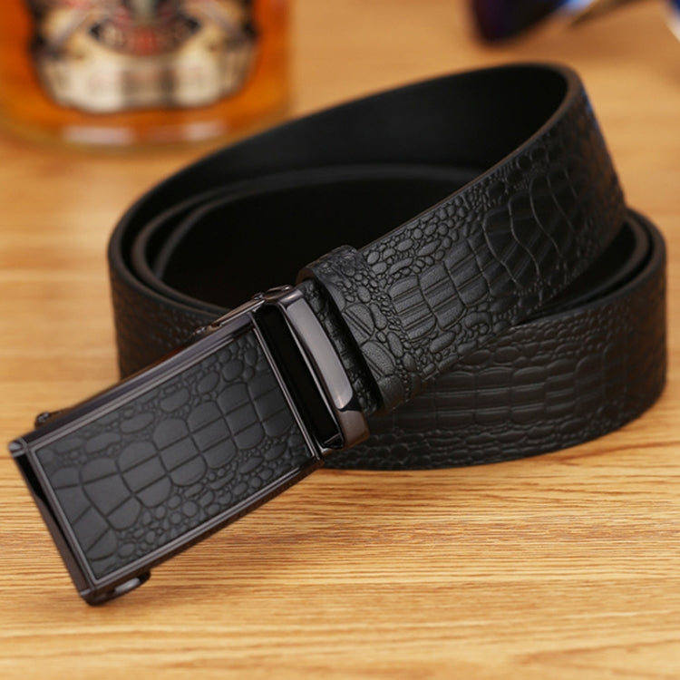 Crocodile Pattern Leather Men Business Belt Without Buckle My Store