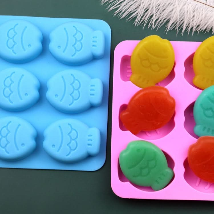 6 Grids Little Fish Shape Silicone Cake Mould Handmade Soap Mould-Reluova