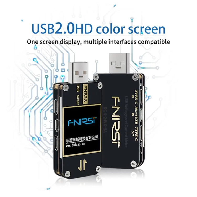 FNIRSI FNB38 USB Voltage And Current Meter Capacity Fast Charging Protocol Tester Reluova