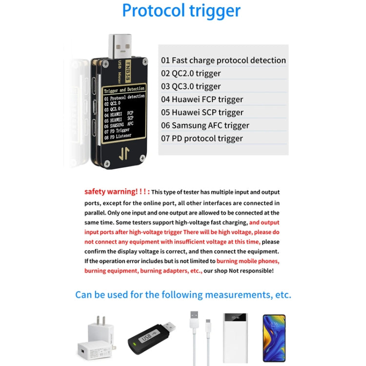 FNIRSI FNB38 USB Voltage And Current Meter Capacity Fast Charging Protocol Tester Reluova