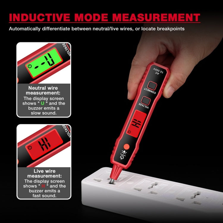 HABOTEST LCD Digital Display Sound Light Alarm High Sensitivity Test Pen Reluova