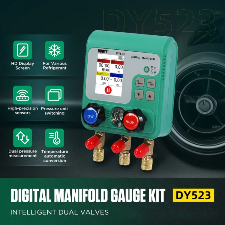 DUOYI DY523 Automotive Vacuum Pressure Gauge Liquid Charge Fluorine Repair Electronic Refrigerant Meter ÎҵÄÉ̵ê