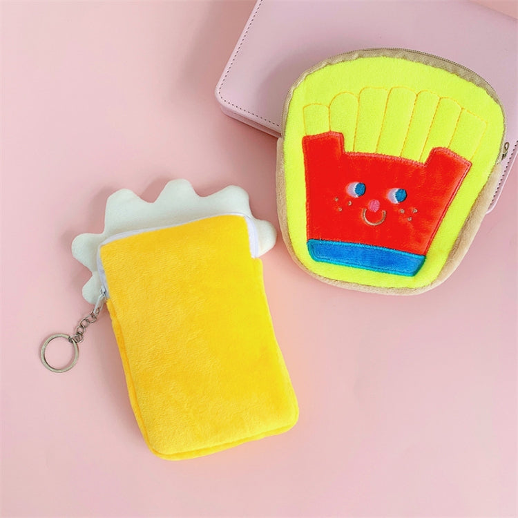 Cute Breakfast Cartoon Wallet Coin Lipstick Data Cable Storage Bag Purse My Store