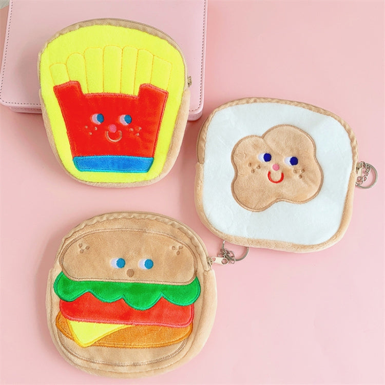 Cute Breakfast Cartoon Wallet Coin Lipstick Data Cable Storage Bag Purse My Store