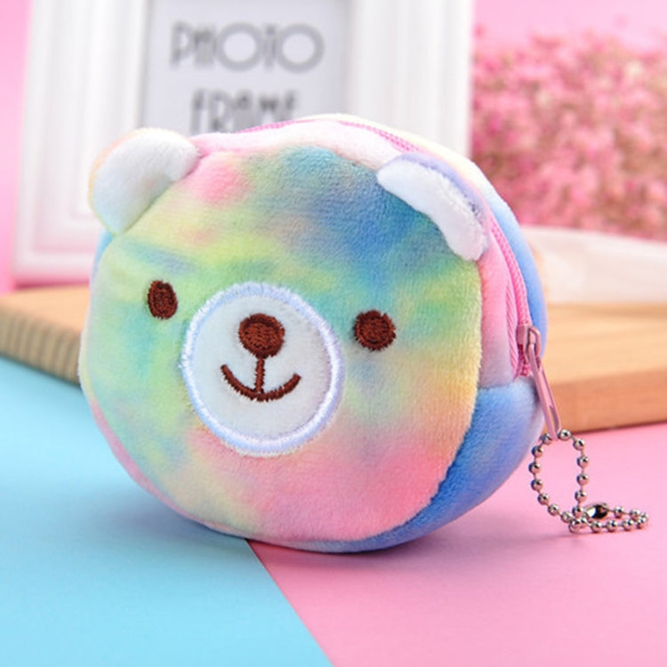 Mini Colorful Round Plush Coin Purse Lipstick Data Cable Portable Bag My Store