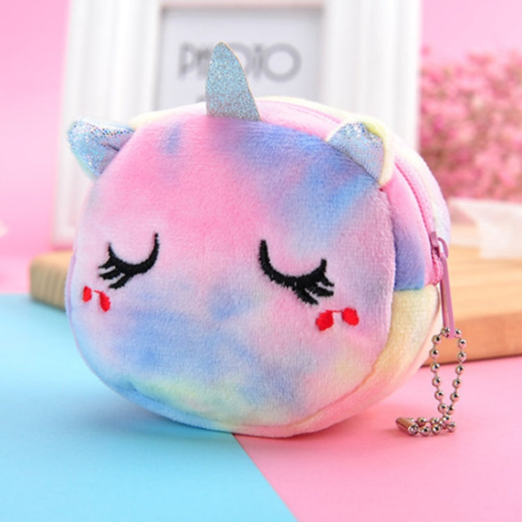 Mini Colorful Round Plush Coin Purse Lipstick Data Cable Portable Bag My Store