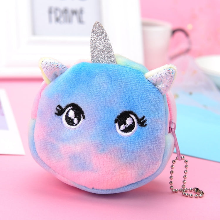 Mini Colorful Round Plush Coin Purse Lipstick Data Cable Portable Bag My Store