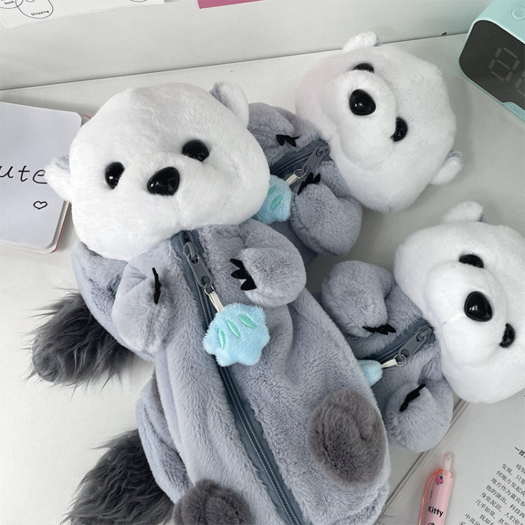 Cute Otter Plush Pen Pouch Practical Cartoon Animal Student Stationery Storage Bag My Store