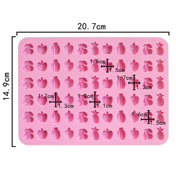 66 Grids Fruit Silicone Fudge Molds Mini Candy Molds-Reluova