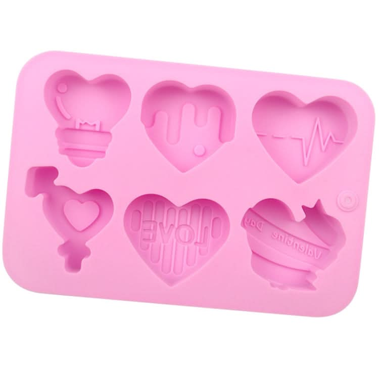 6 Grids Heart Shape Silicone Cake Model DIY Baking Handmade Soap Model-Reluova