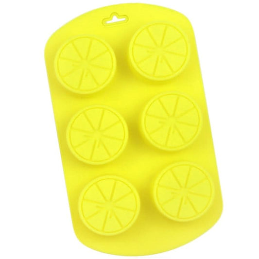 6 Grids Round Lemon Shape Silicone Moon Cake Model Kitchen Baking Handmade Cake Mold-Reluova