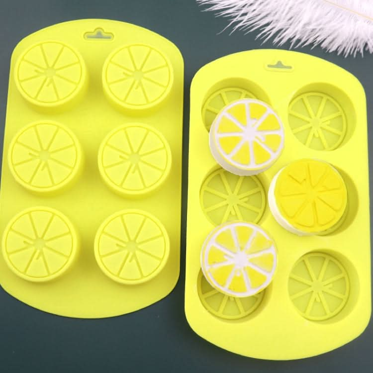 6 Grids Round Lemon Shape Silicone Moon Cake Model Kitchen Baking Handmade Cake Mold-Reluova