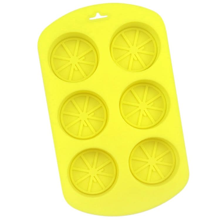 6 Grids Round Lemon Shape Silicone Moon Cake Model Kitchen Baking Handmade Cake Mold-Reluova