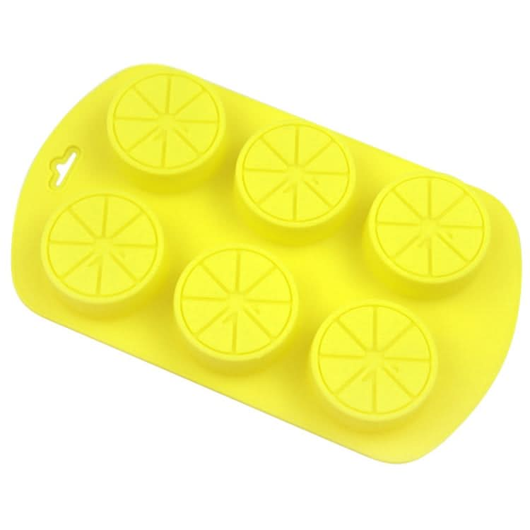 6 Grids Round Lemon Shape Silicone Moon Cake Model Kitchen Baking Handmade Cake Mold-Reluova