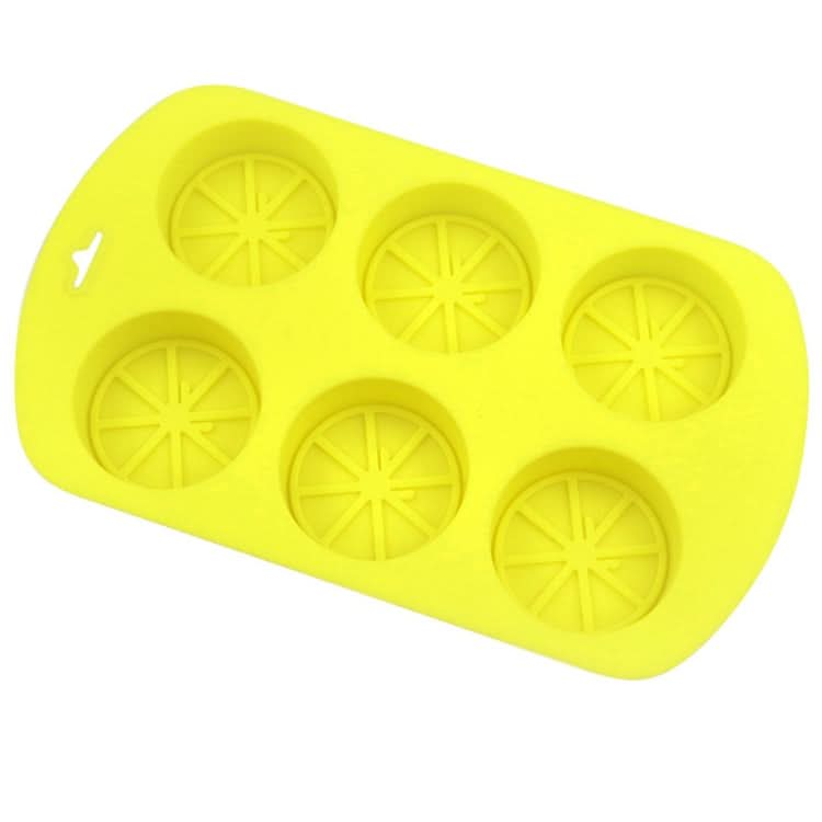 6 Grids Round Lemon Shape Silicone Moon Cake Model Kitchen Baking Handmade Cake Mold-Reluova