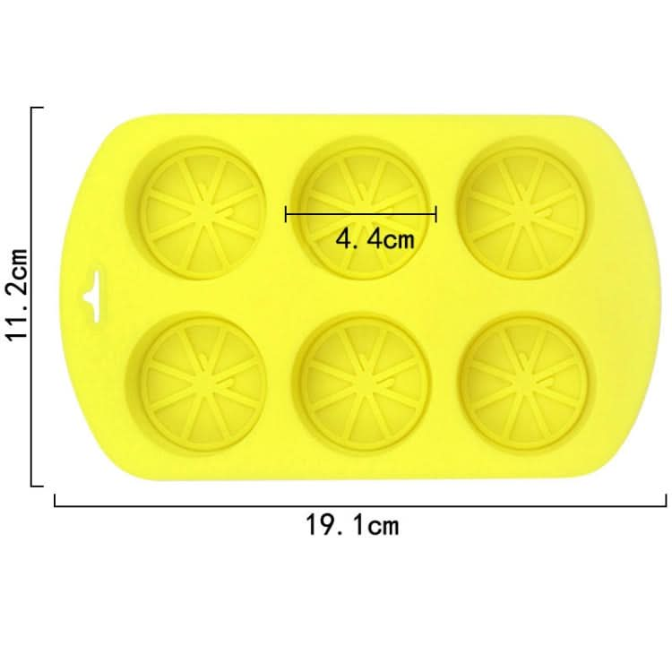 6 Grids Round Lemon Shape Silicone Moon Cake Model Kitchen Baking Handmade Cake Mold-Reluova