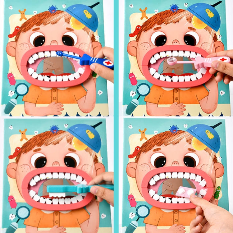 Wooden Children Oral Dentistry Simulation Dentist Set Pretend Play Medical Toy