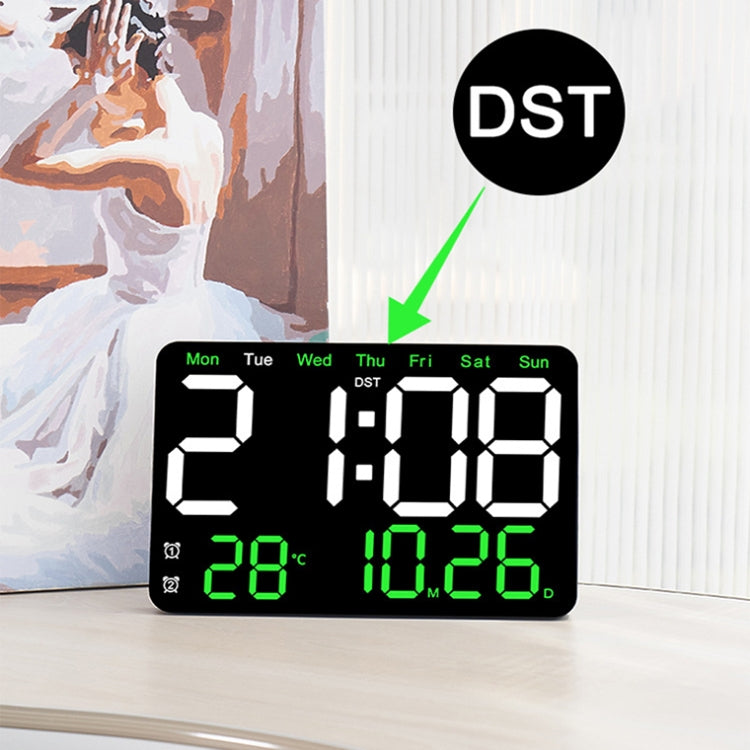 Multifunctional LED Digital Display Electronic Wall Clock Living Room Silent Alarm Clock