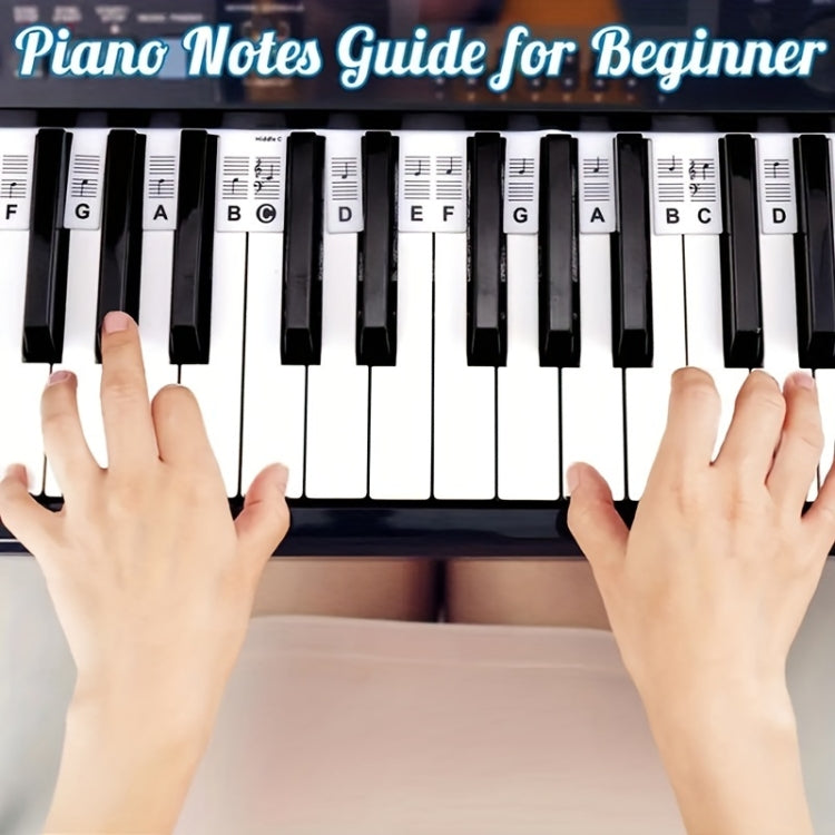 Silicone Piano Notes Guide Removable Piano Keyboard