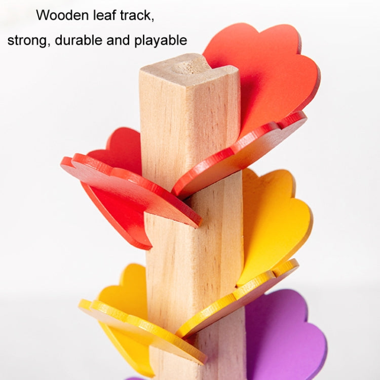 Rainbow Fallen Leaves Rollerball Tree Game Color Cognition Early Learning Fun Assembly Wooden Toy Reluova