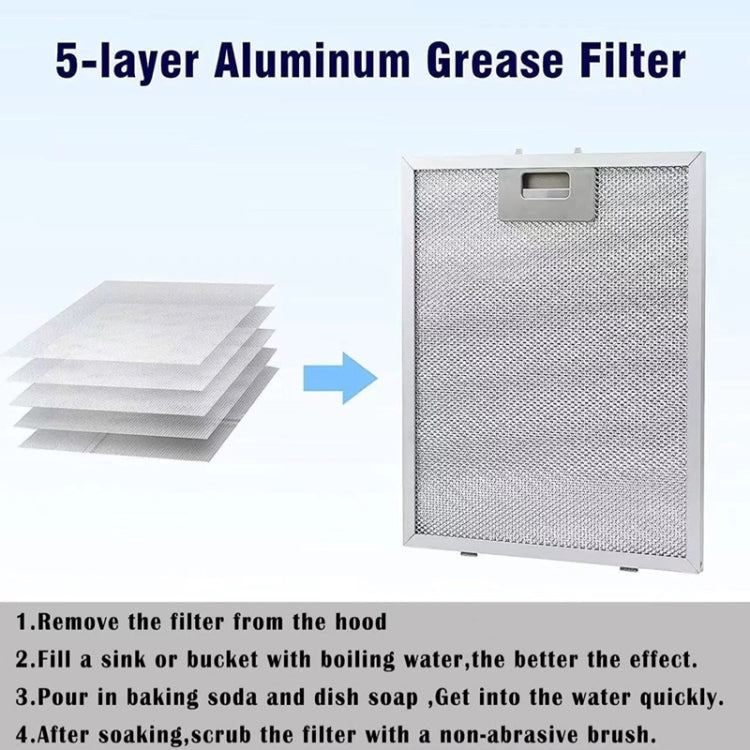 2pcs 10.2 x 12.5 Inch Range Hood Filter 5-Layer Aluminum Mesh Hood Grease Filter-Reluova