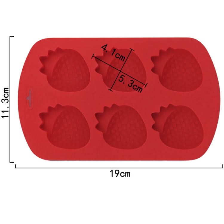 6 Grids Strawberry Silicone Cake Mold Baking DIY Chocolate Mould-Reluova