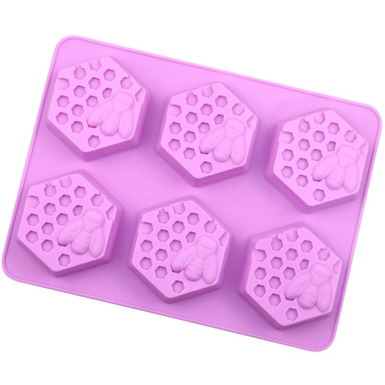 6 Grids Bee Hive Silicone Cake Molds Handmade Aroma Soap Mould-Reluova