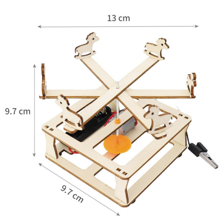 Electrical Carousel Assembly Model Children DIY Science Technology Production Homemade Toy Reluova