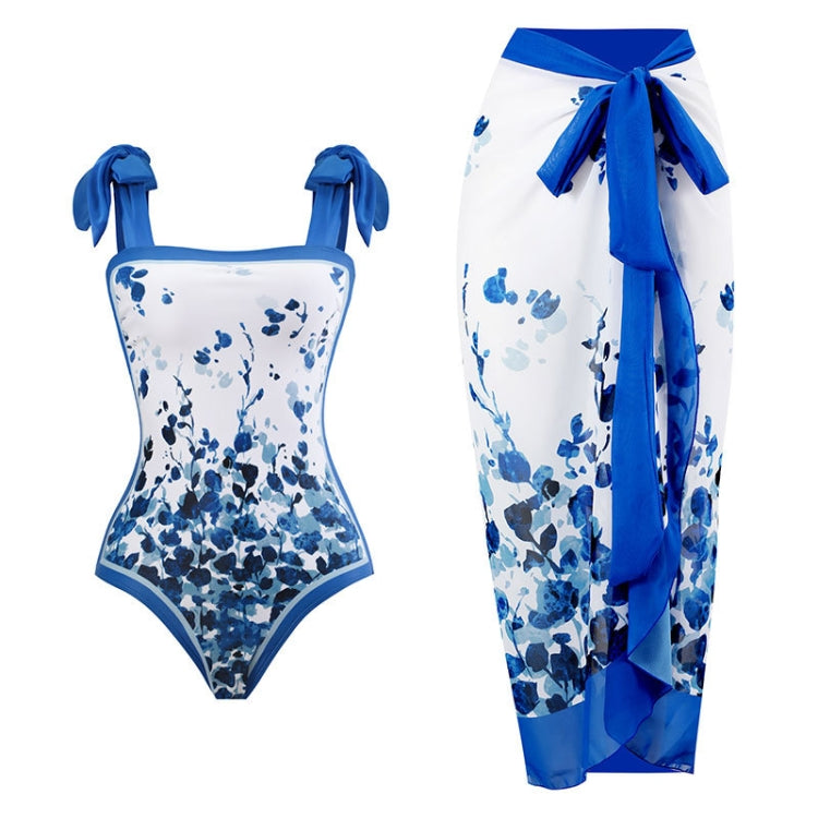 Retro Pattern One-Piece Hot Spring Outdoor Swimsuit Set My Store