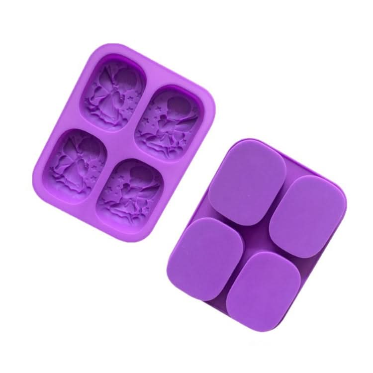 4 Grids Male And Female Angel Soap Mould Silicone Cake Mold-Reluova