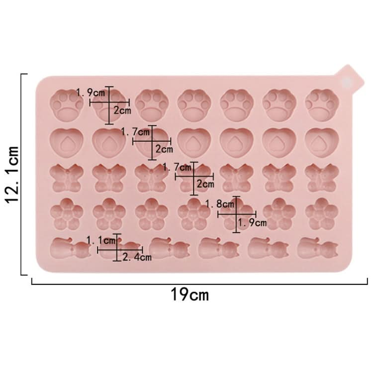 34 Grids Cats Butterfly Flower Silicone Mould DIY Cookie And Candy Decoration Molds-Reluova