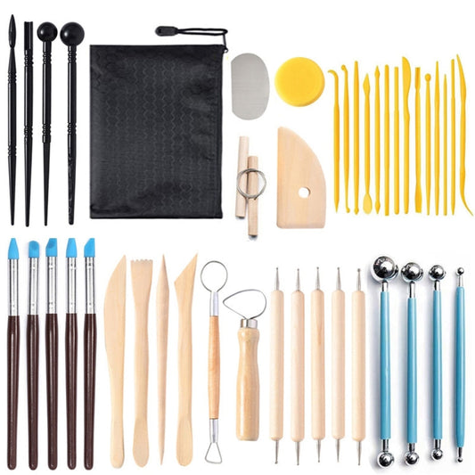 42 In 1 Clay Tools Kit Ceramics DIY Clay Sculpting Tools for Pottery Craft, Baking, Carving-Reluova